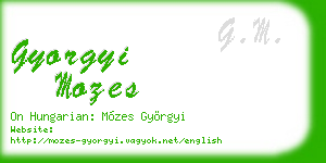 gyorgyi mozes business card