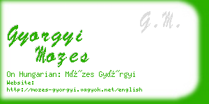 gyorgyi mozes business card